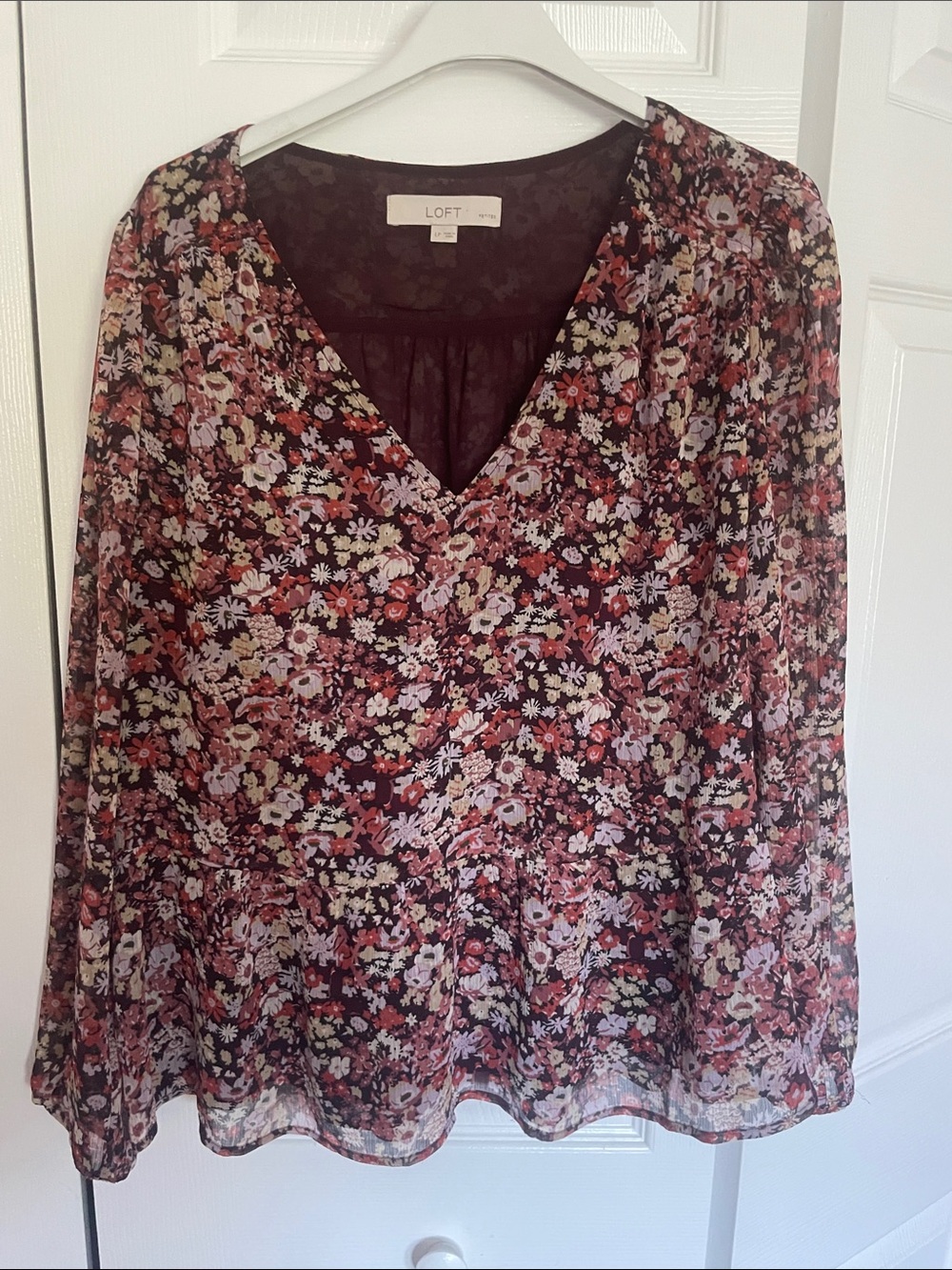 Loft long sleeve sheer top LP